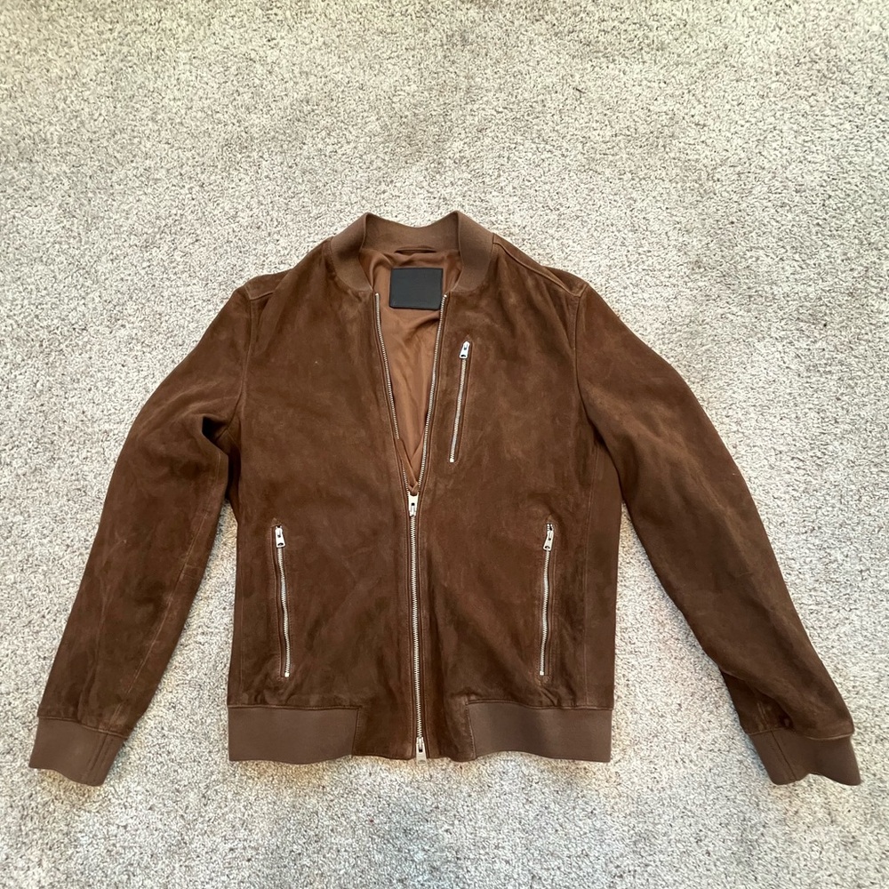 AllSaints - Suede Bomber Jacket